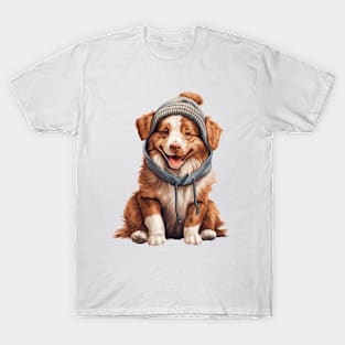 Winter Australian Shepherd Dog T-Shirt